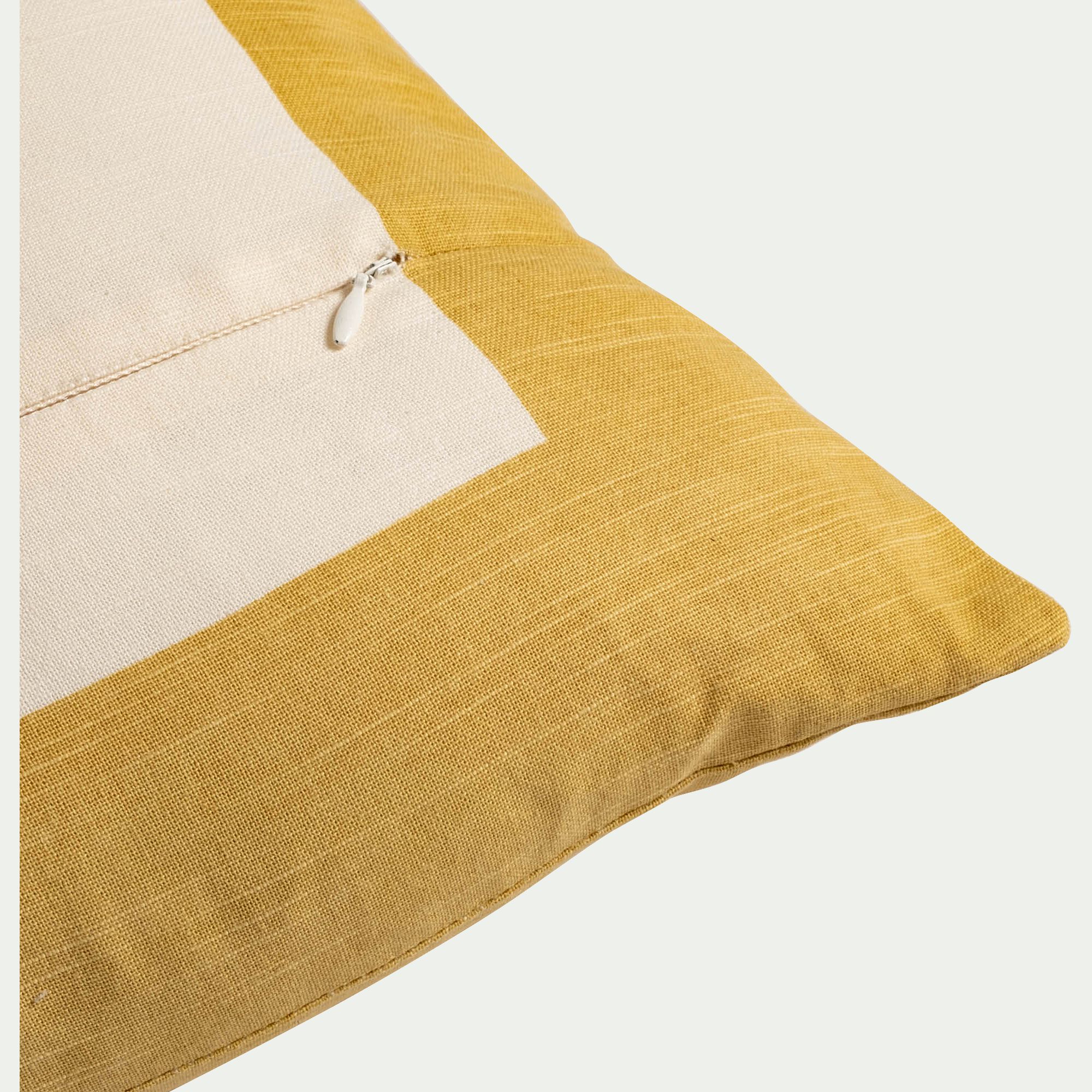 SUZON - Housse de coussin en coton 45x45cm - jaune