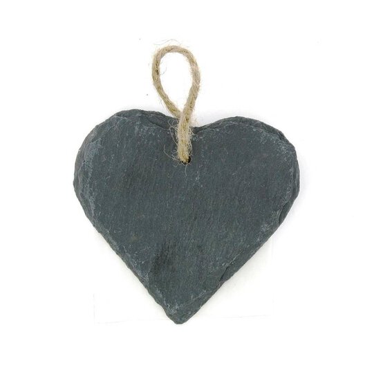 Slate Heart Decoration 10cm