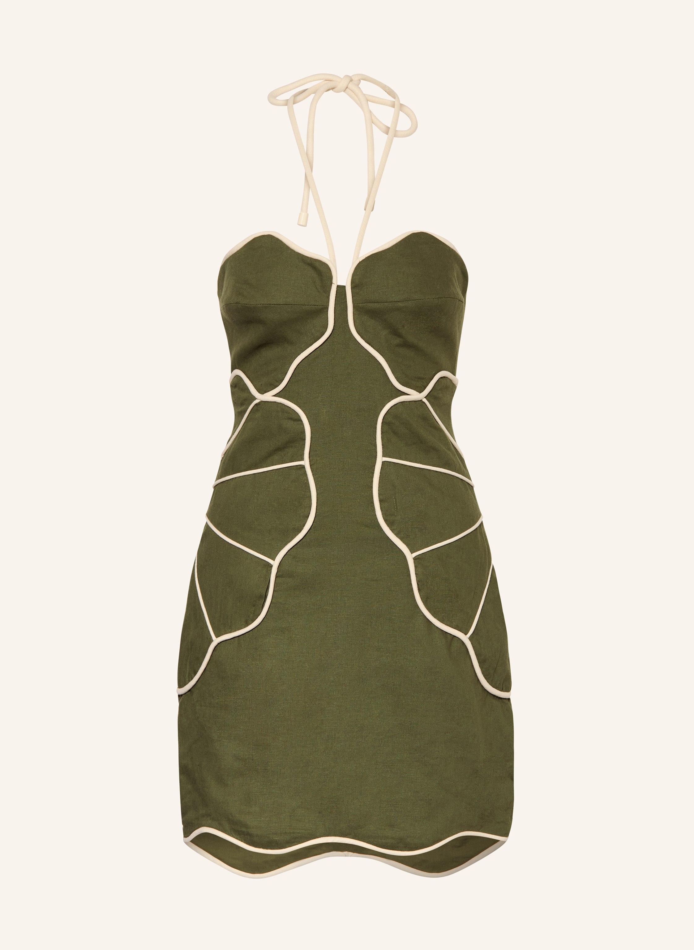 FARM RIO Kleid GREEN WAVY mit Leinen