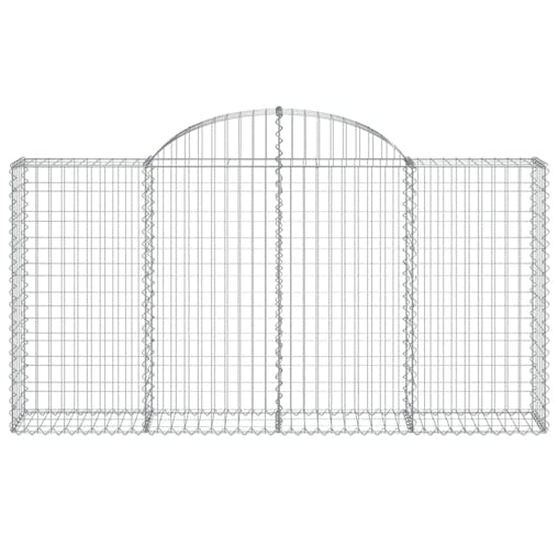 NNEVL Arched Gabion Baskets 5 pcs 200x30x100/120 cm Galvanised Iron