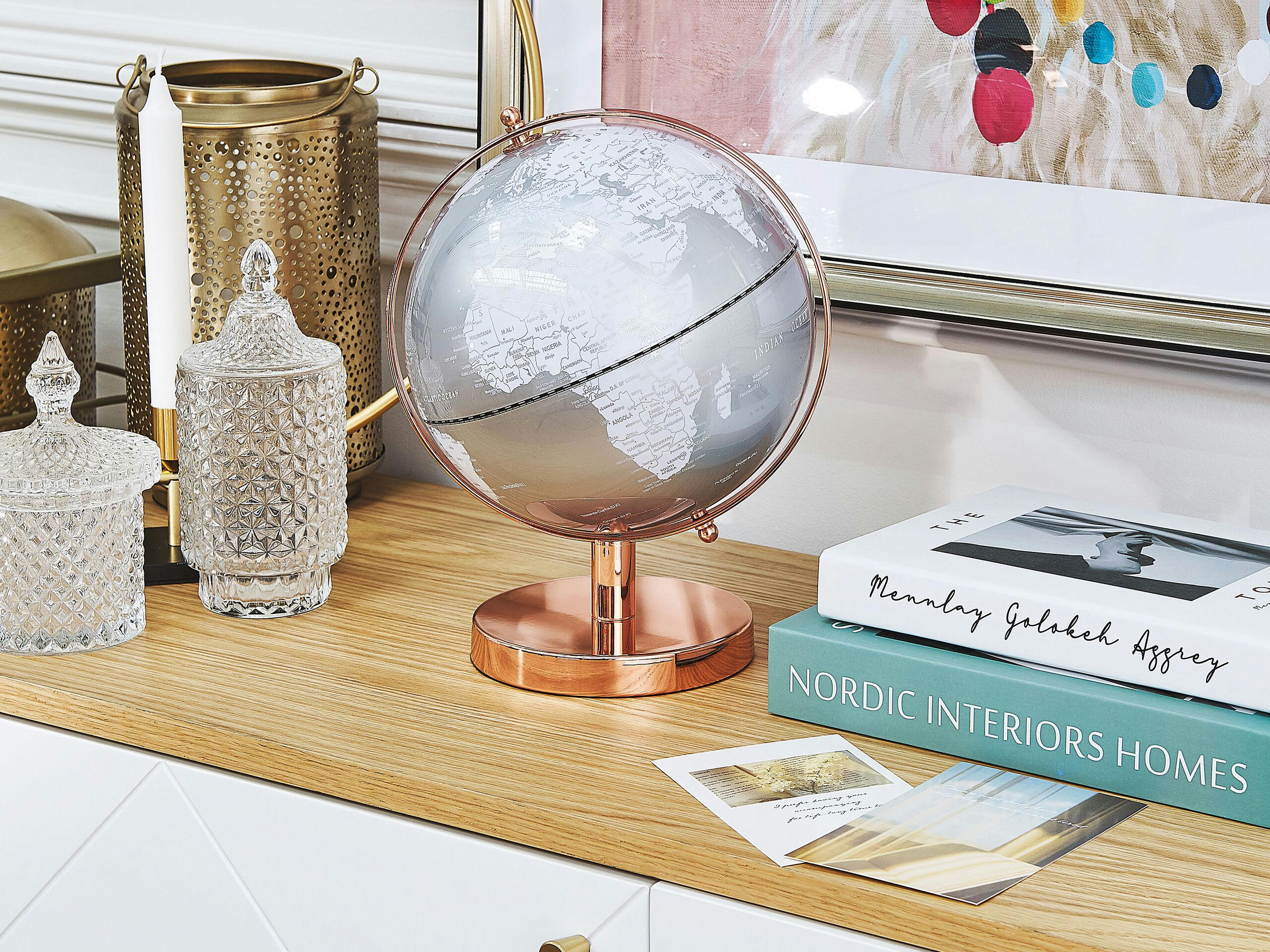 CABOT - Globe argenté H28cm