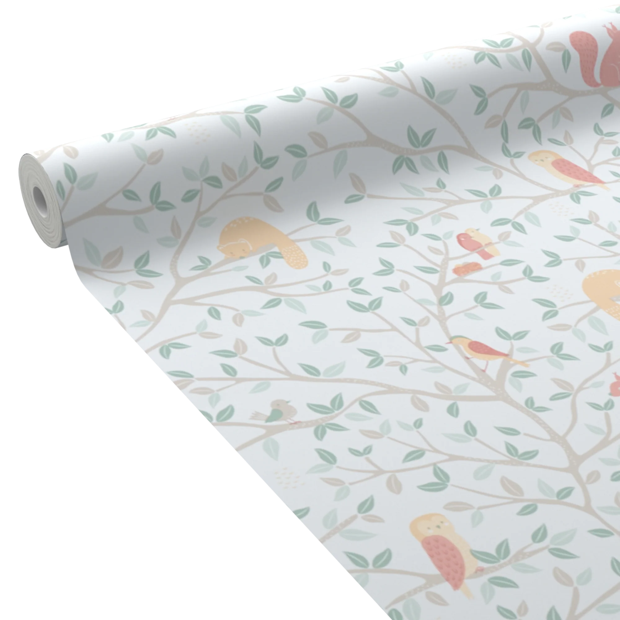 Papier peint intissé FOREST LAND coloris blanc