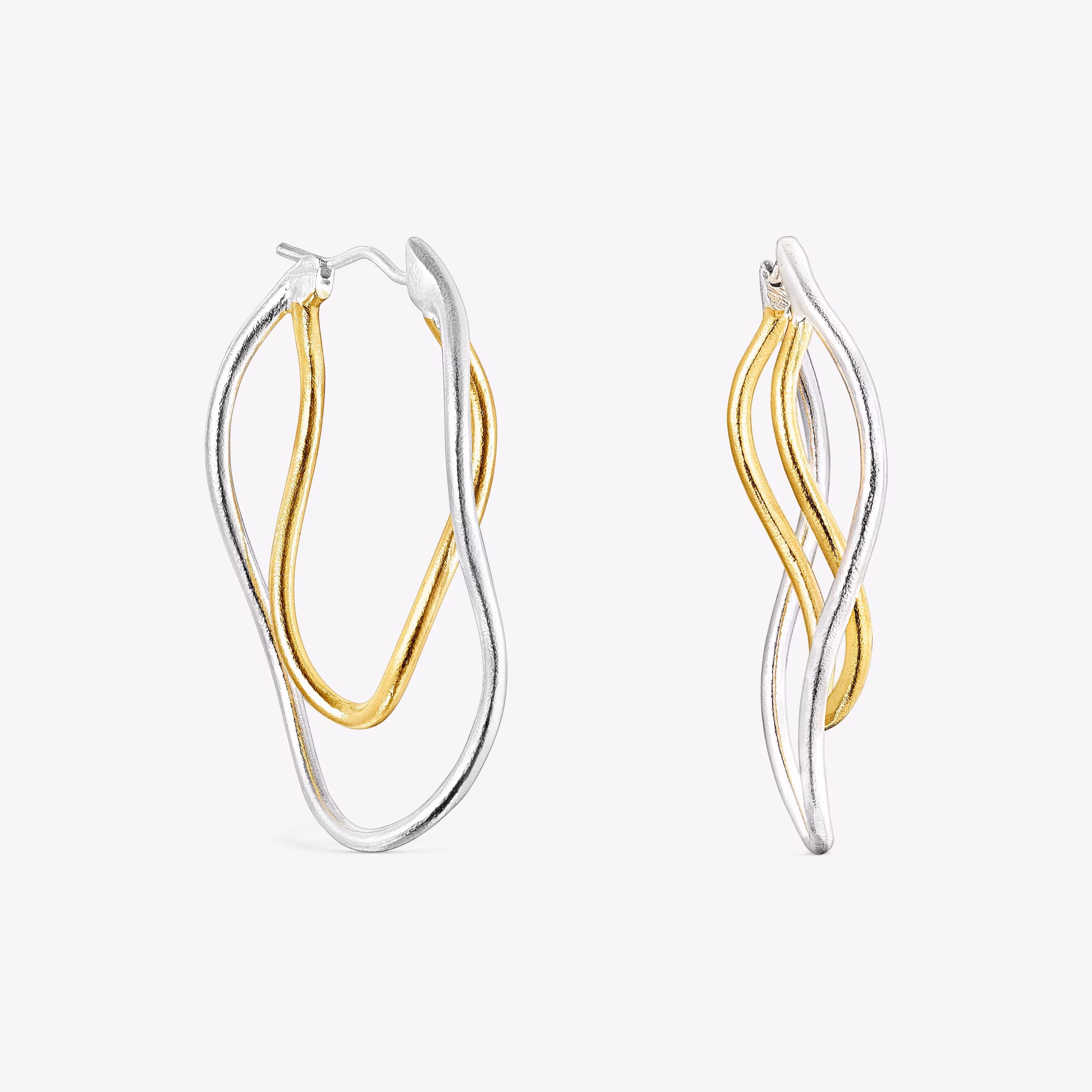 Pendientes elipses bicolor Hav
