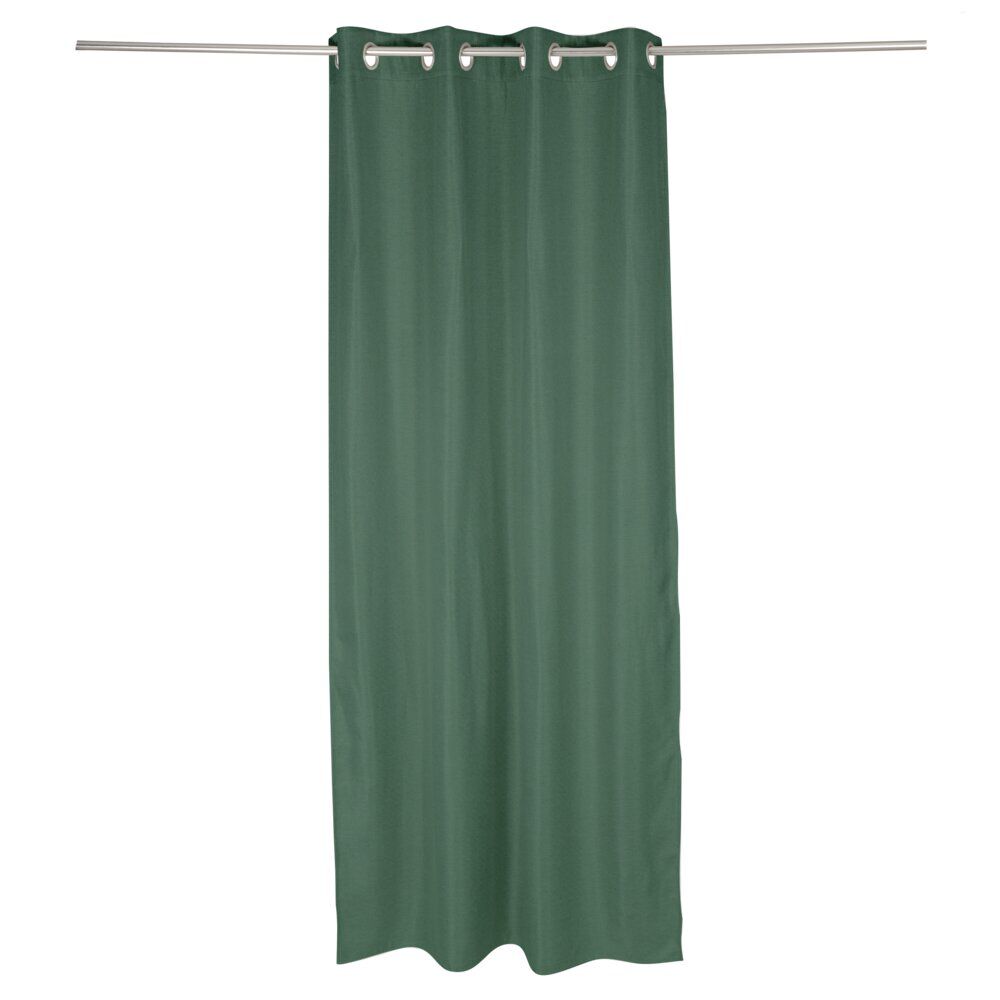 Rideau occultant effet tramé vert foncé 140x240cm