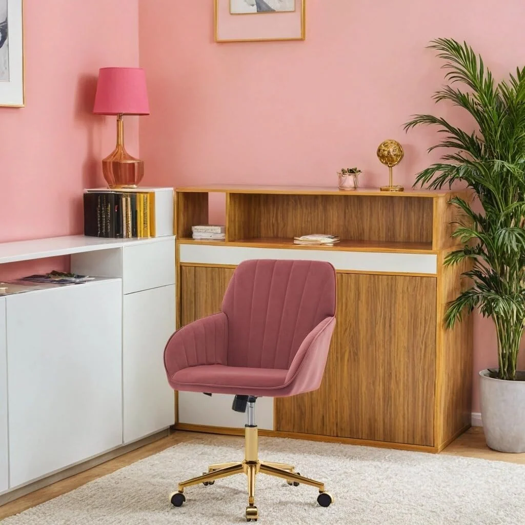 LSI Ergonomic Adjustable Office Chair, Swivel Backrest for Home & Bedroom