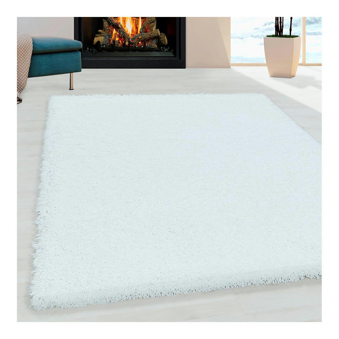GADOL - Tapis uni design en polypropylène blanc 120x170