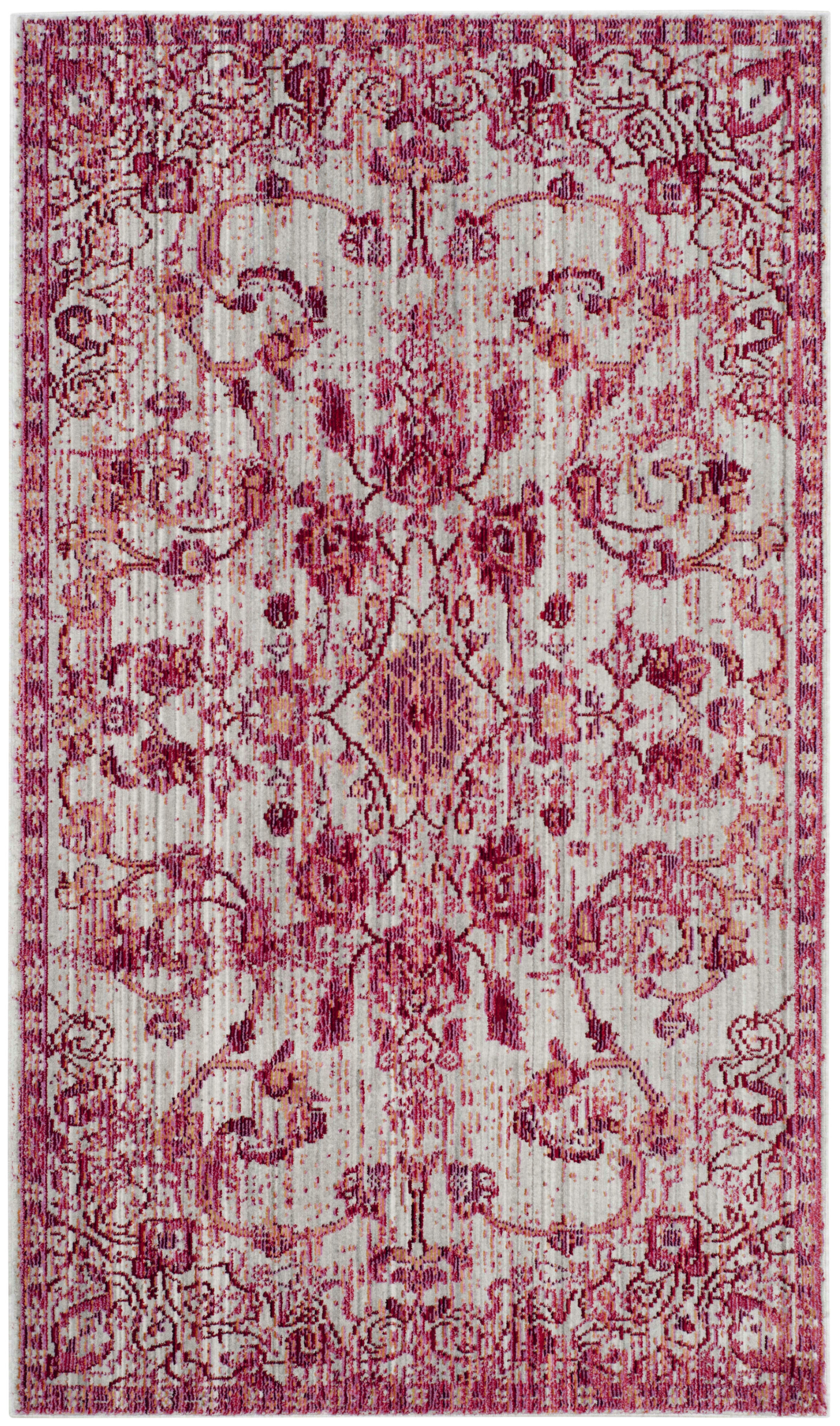 VALENCIA - Tapis de salon interieur en fuchsia & multi, 152 x 244 cm