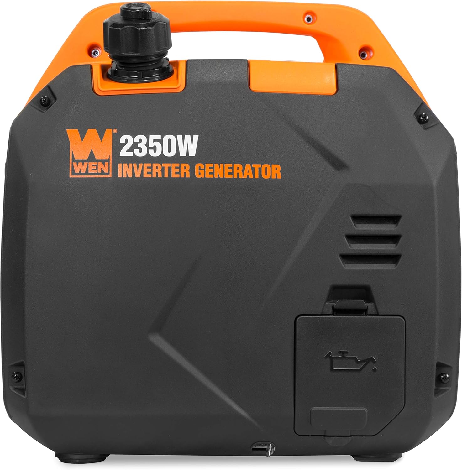 WEN Super Quiet 2350-Watt Portable Inverter Generator with Fuel Shut Off  Gasoline Power  Ultra Lightweight (56235i)  Black