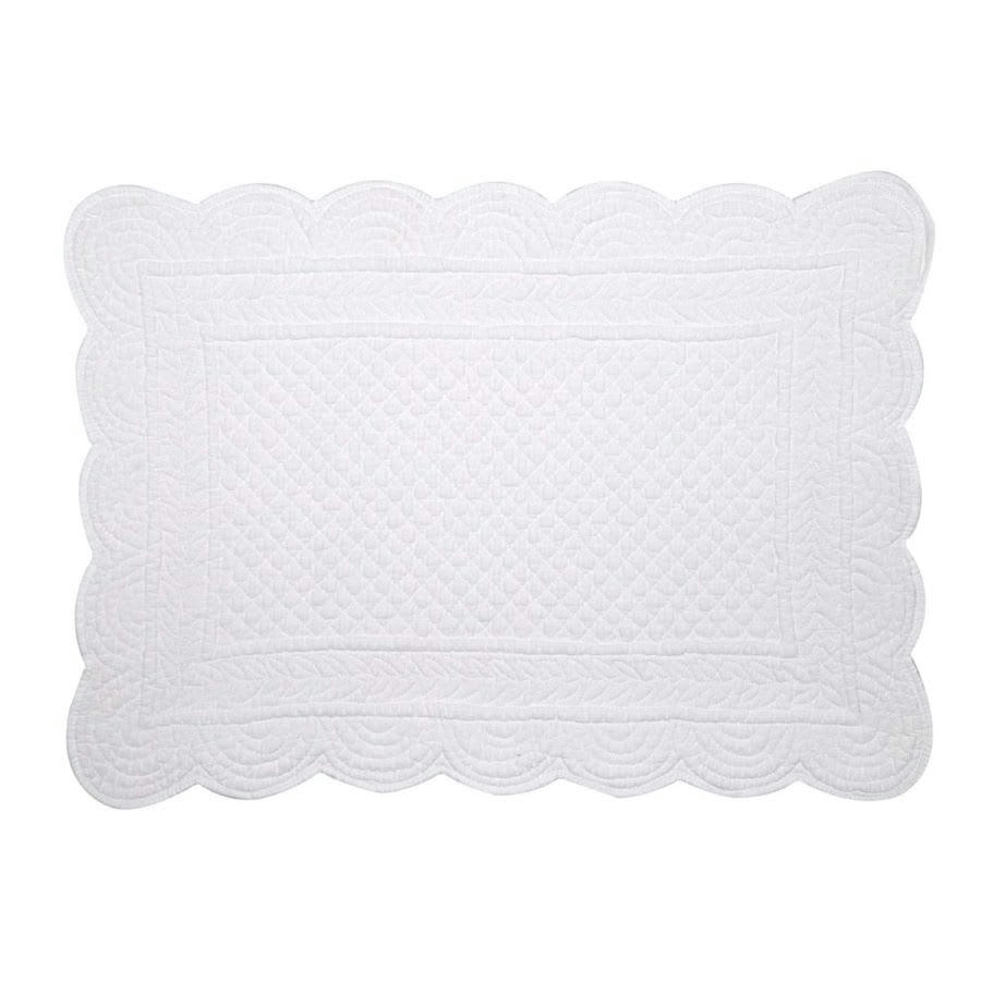 - Set de table en coton blanc