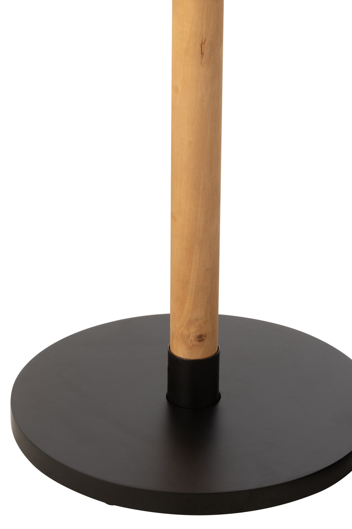 J-Line bijzettafel Ron - dennenhout - naturel/zwart - 2 stuks