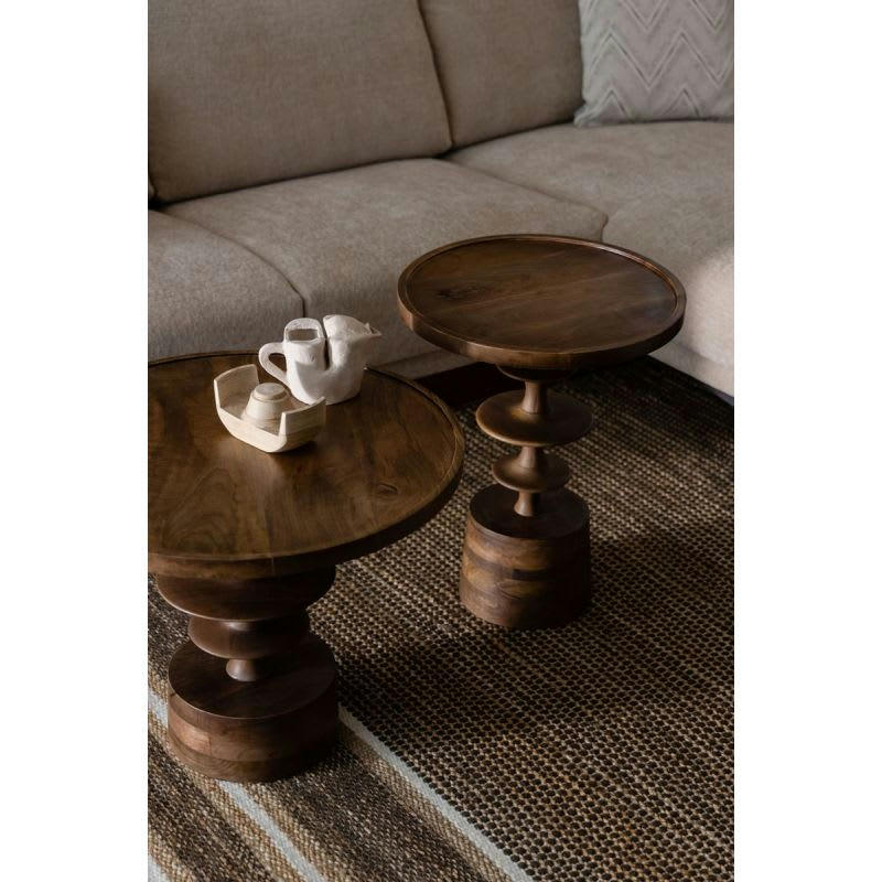 CATH - Table basse design en bois marron