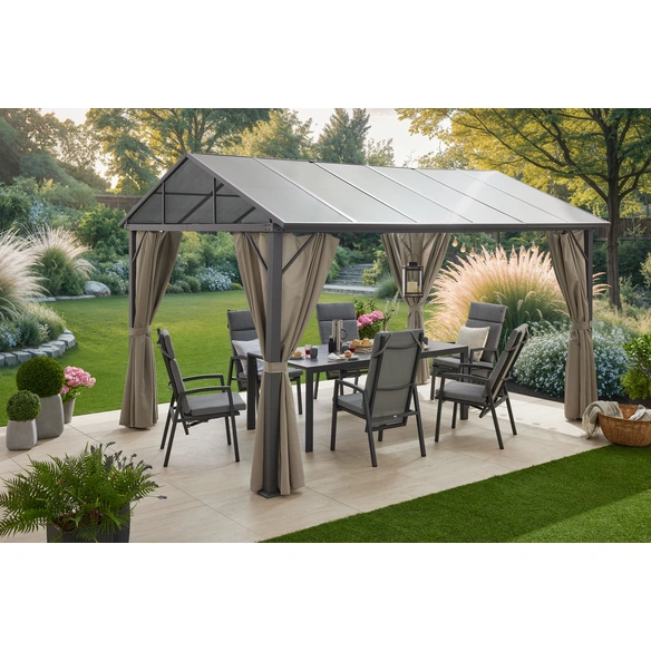 Pavillon »Residenzio«, LxBxH: 395 x 297 x 201/260 cm, 4 Pfosten