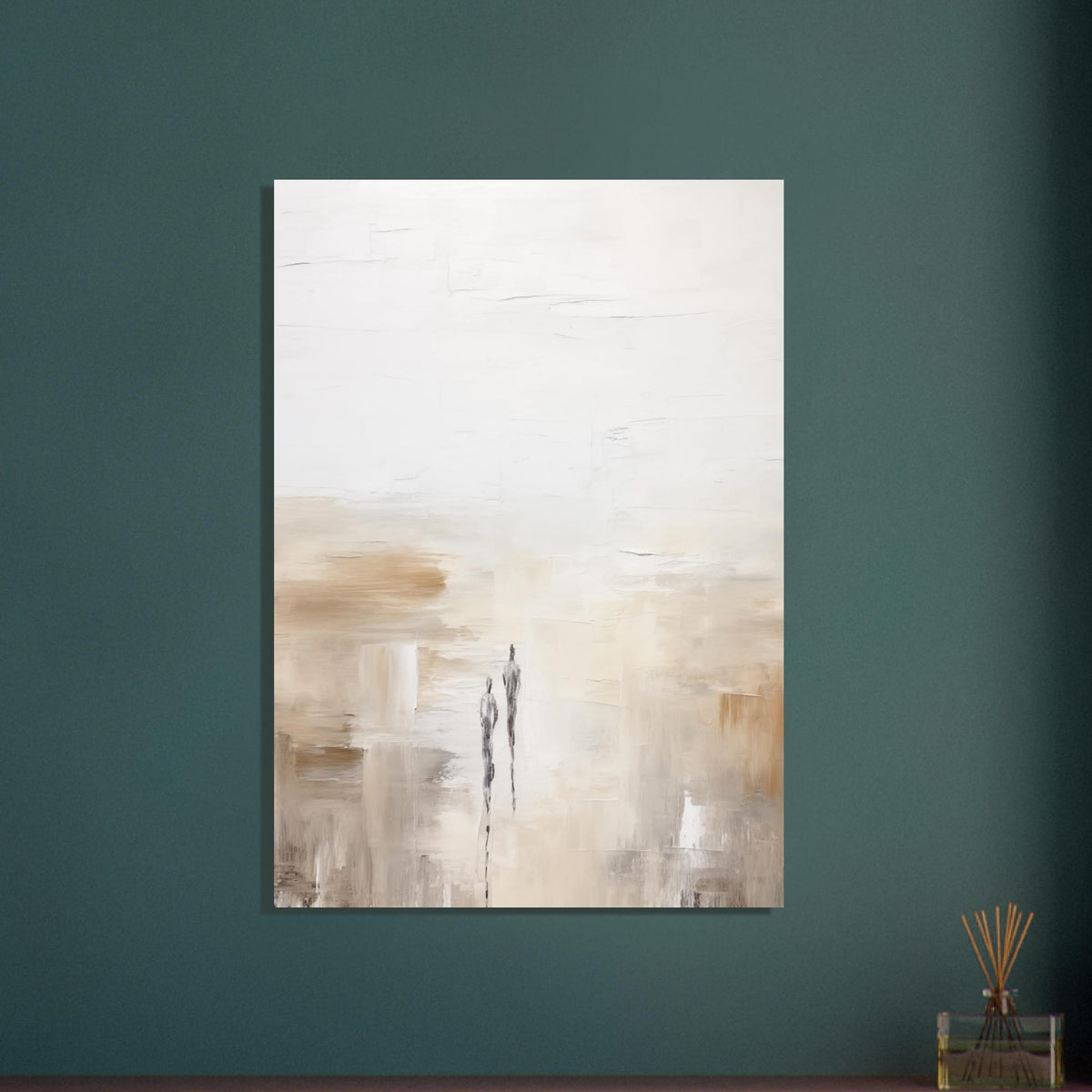 Artfulprints Poster Abstract - Silhouettes  - 70x100 cm - Taupe