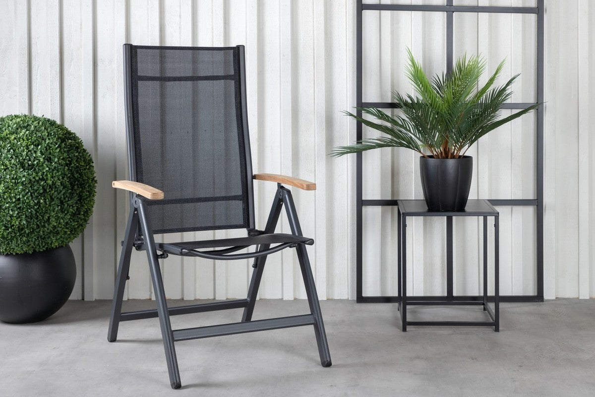 Rebellenclub Castor Verstelbare Tuinstoel - Set van 2 - Zwart