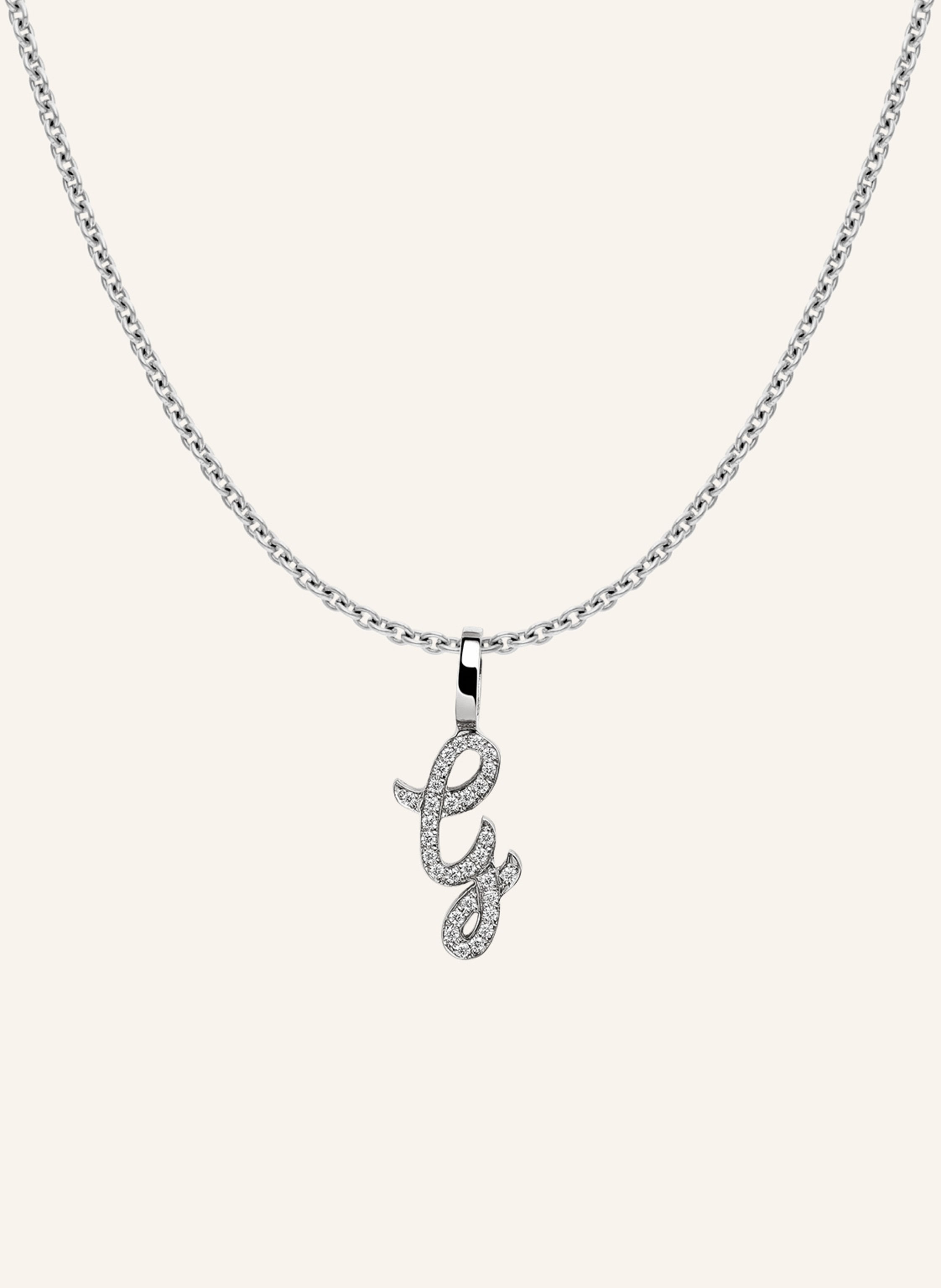 CADA Kette TINY DIAMOND LETTER