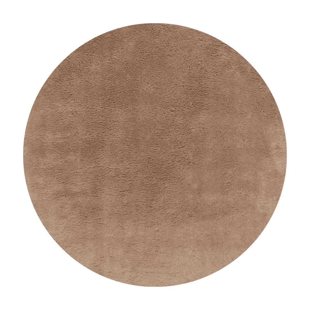 Interieur05 vloerkleed Furr - bruin - Ø 160 cm