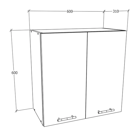 Hängeschrank »Esilo«, BxHxL: 60 x 60 x 31 cm