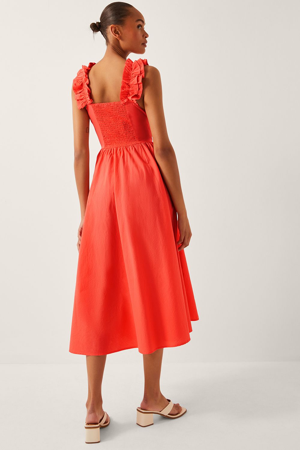 Monsoon Maria Sleeveless Ruffle Midi Dress