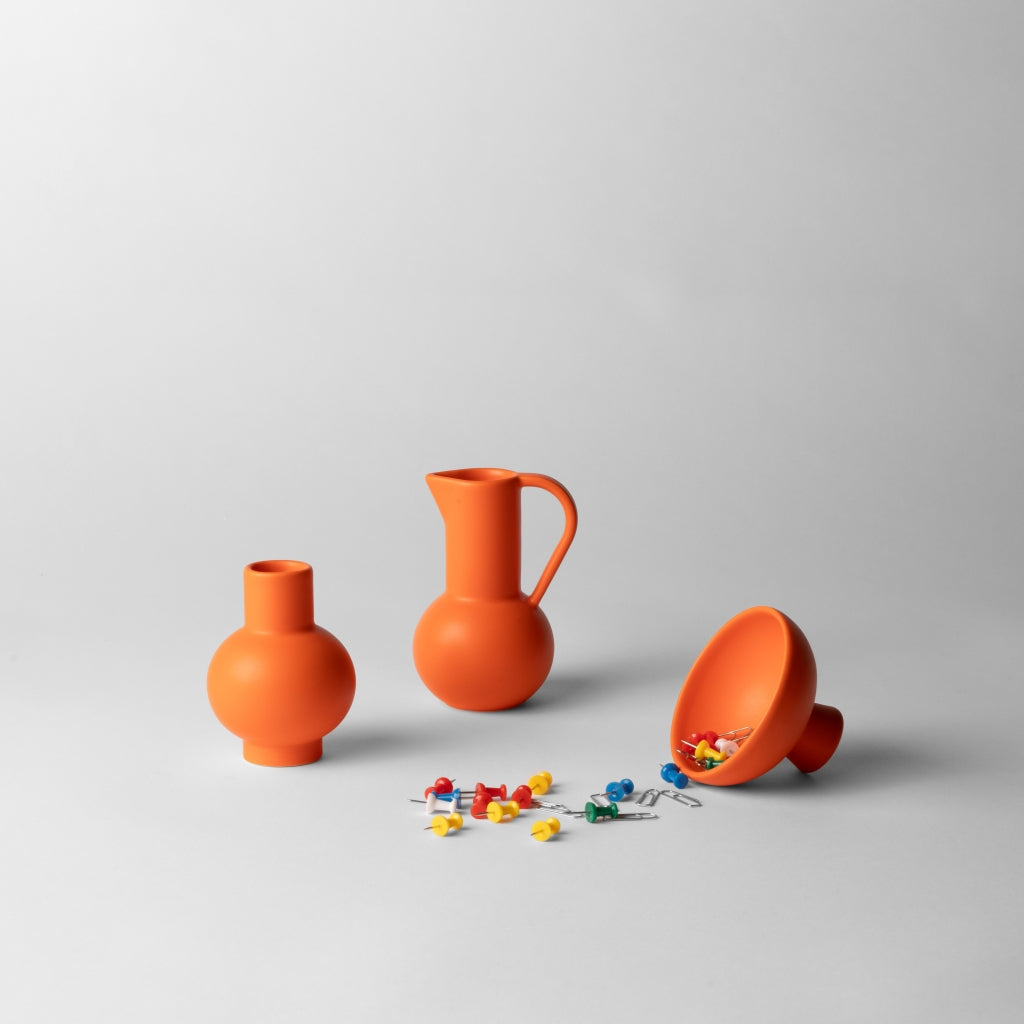 Vibrant Orange Mini Pedestal Accent Bowl