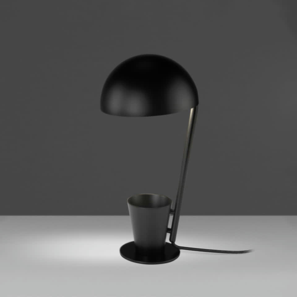 - Lampe de table en acier noir