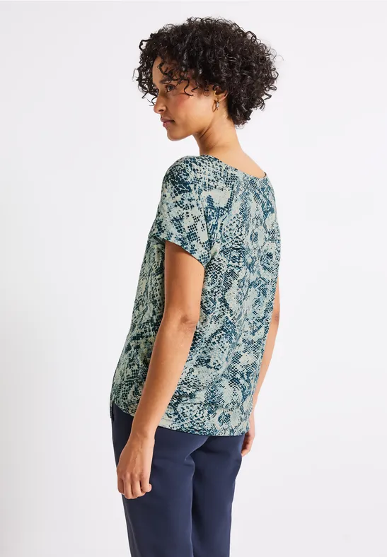 Materialmix Snake Shirt