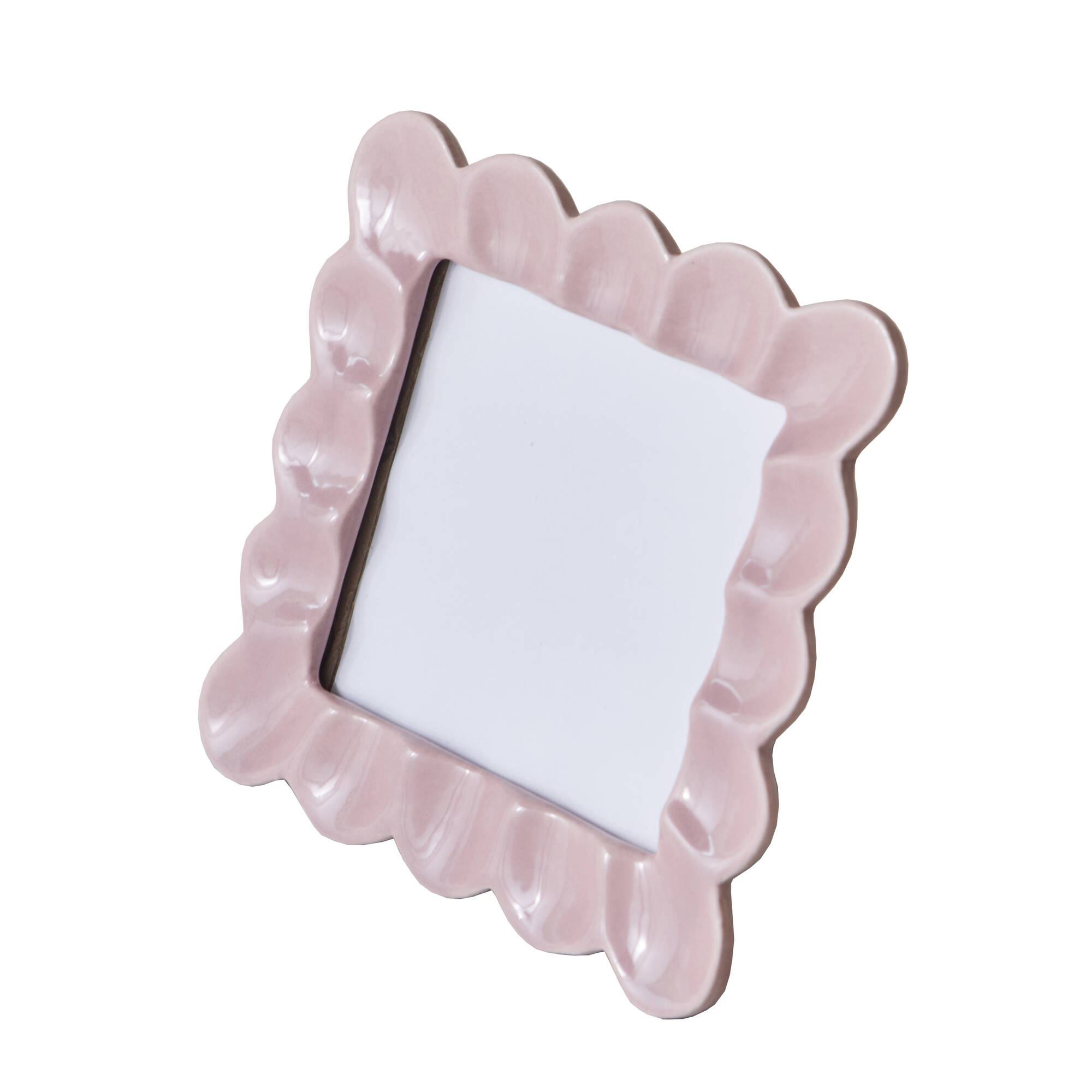 Cadre photo céramique carré rose
