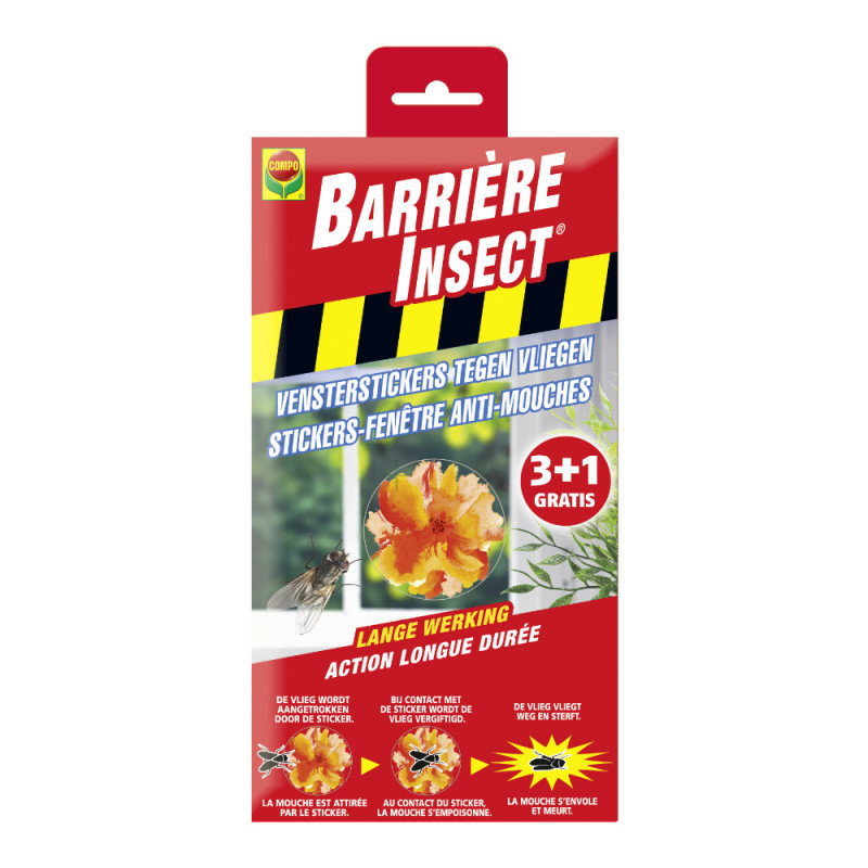 Sticker fenêtre anti-mouches 3   1 pièce gratuite