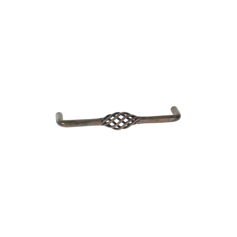 Poignée torsadée en acier rouille 96 mm LINEA BERTOMANI
