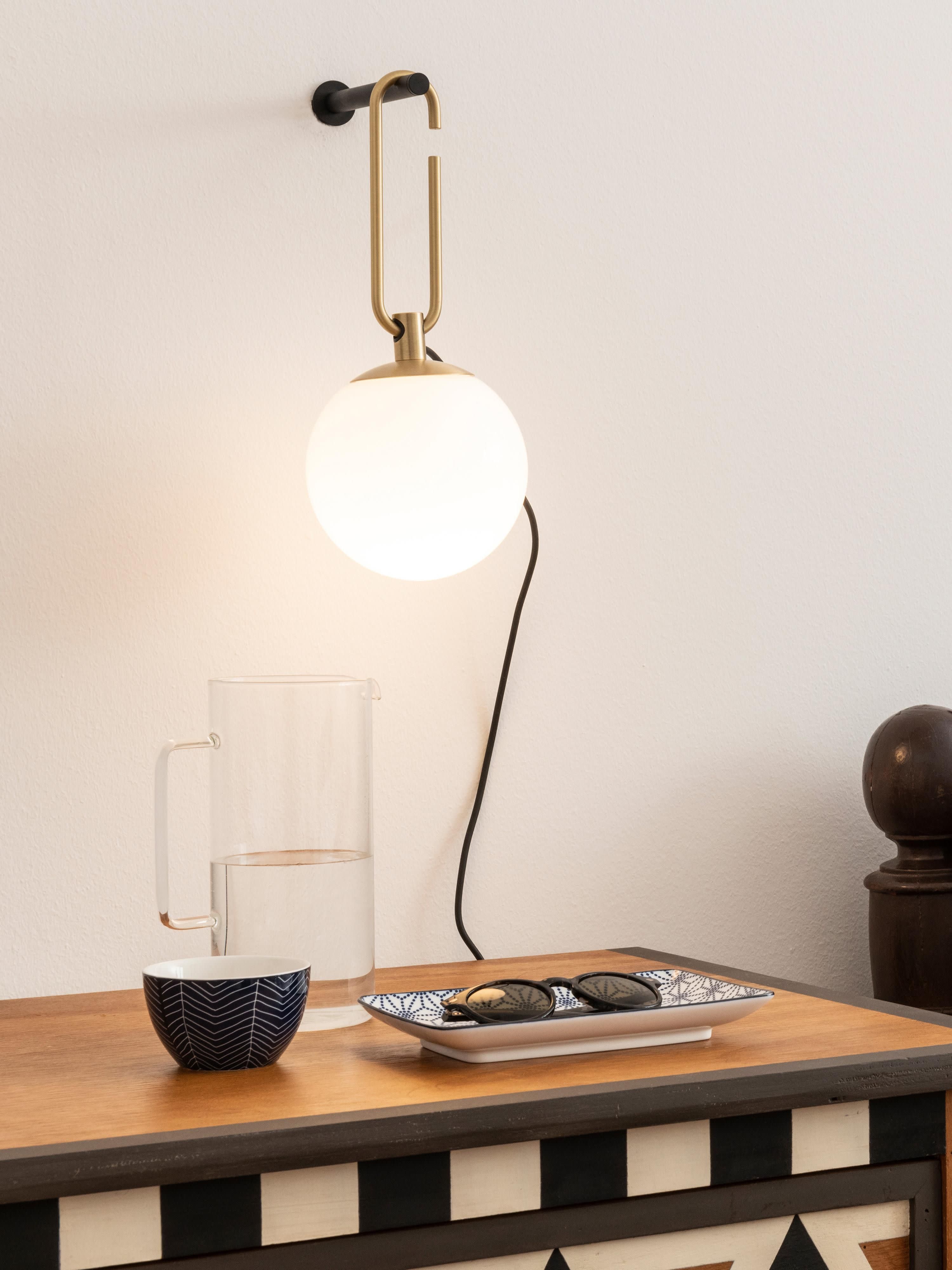 Mundgeblasene Wandleuchte Nh mit Stecker