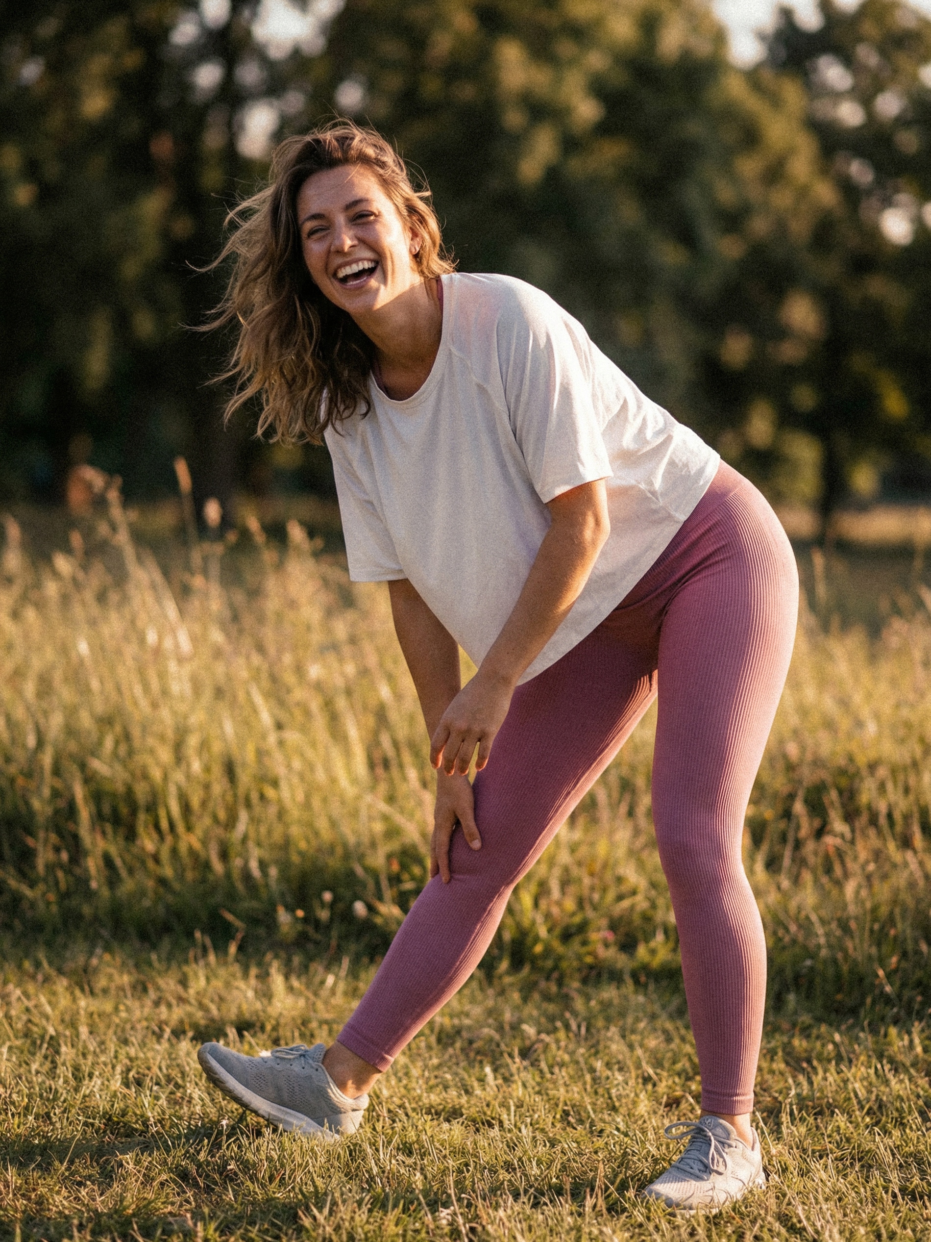Prążkowane legginsy basic