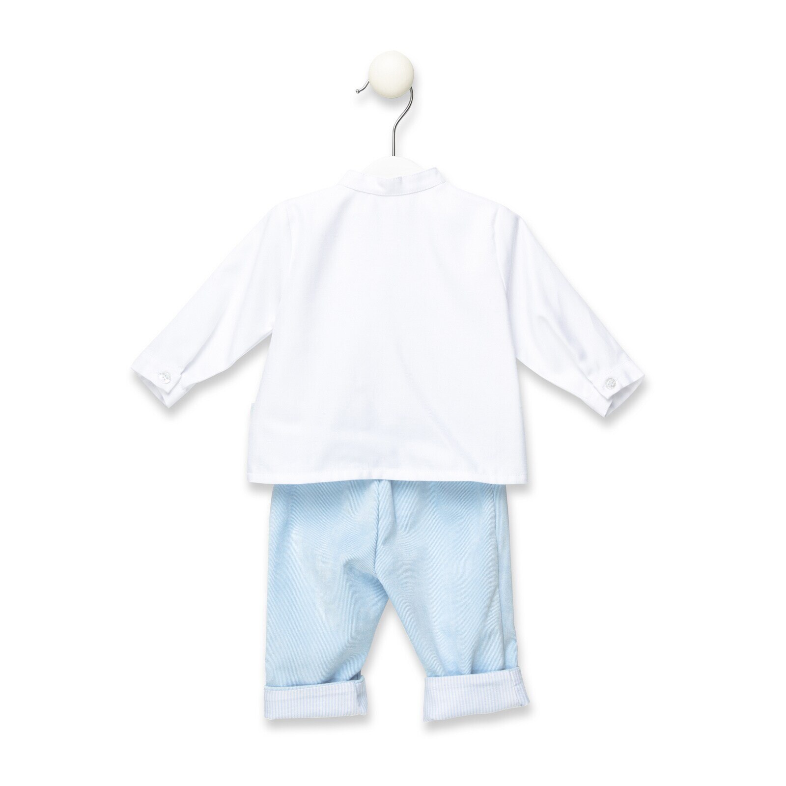Conjunto camisa y pantalón Cord Blanco Azul cel