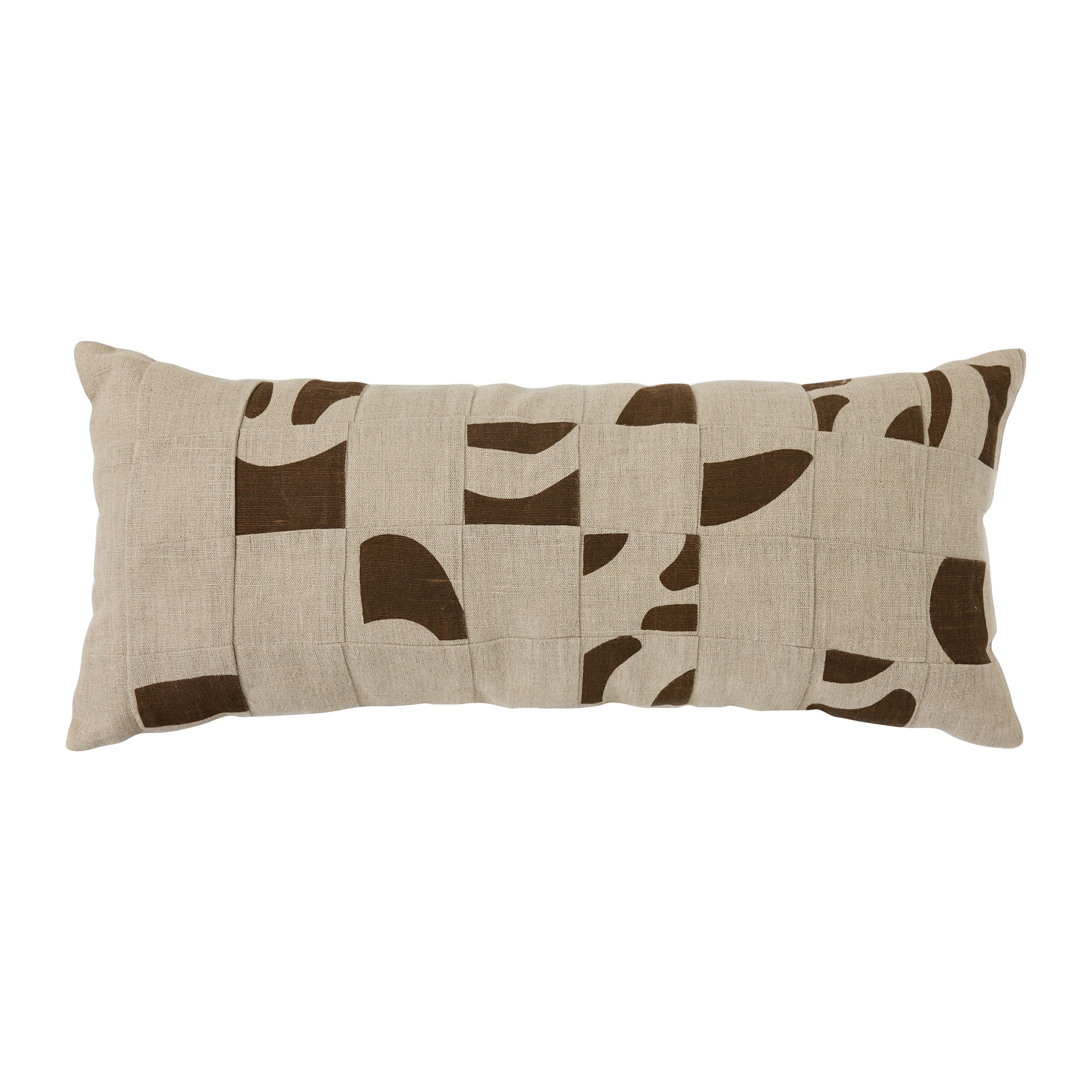 HKliving Natural Sierkussen 30 x 70 cm - Patched