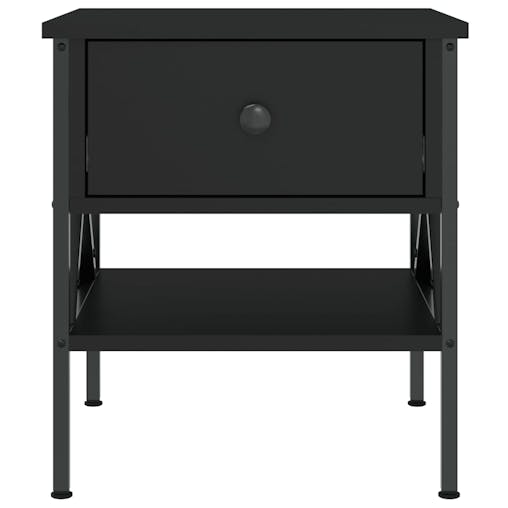 NNEVL Bedside Tables 2 pcs Black 40x42x45 cm Engineered Wood