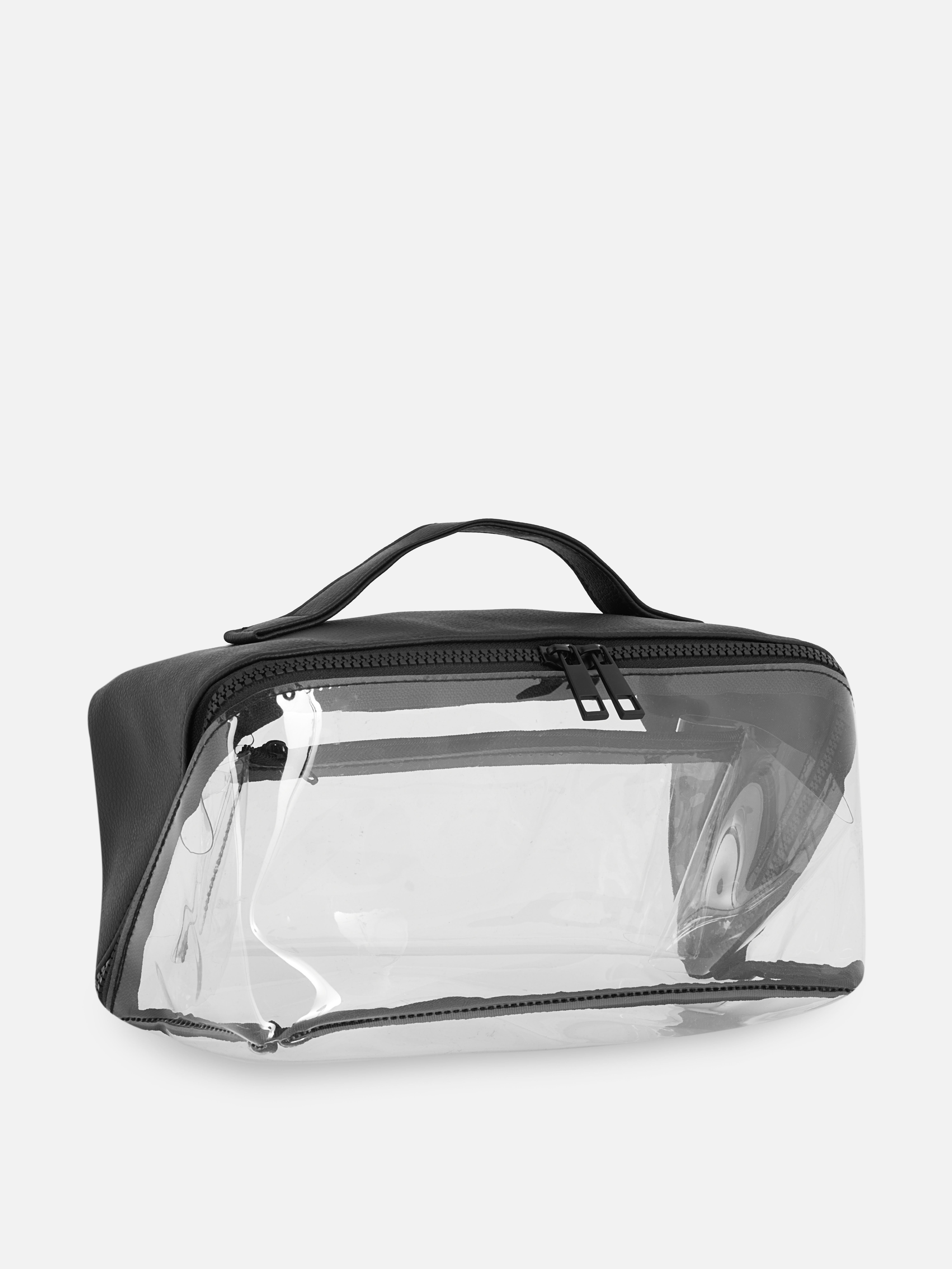 Double Zip Perspex Wash Bag