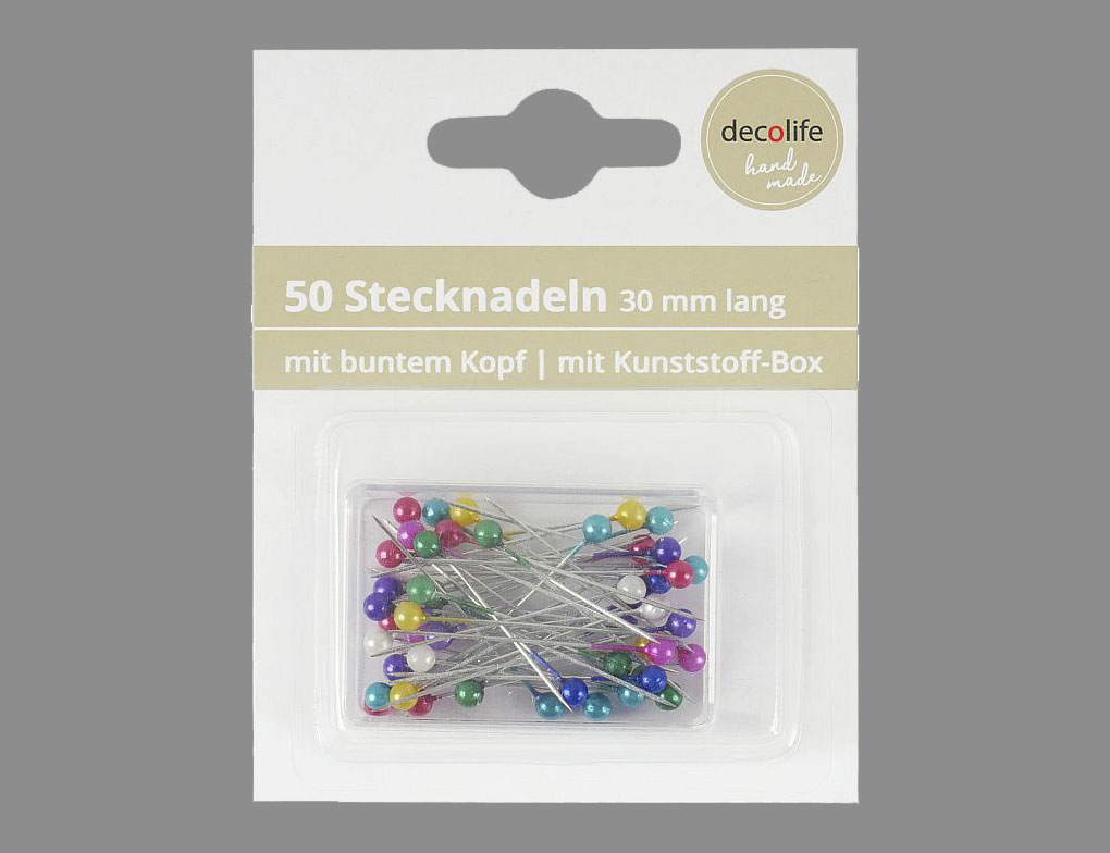 Bunte Stecknadeln