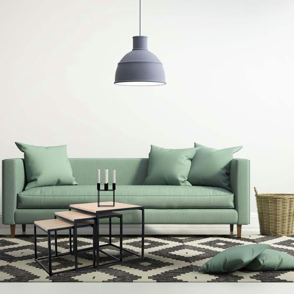 - Tables carrées gigognes métal et bois (lot de 3) noir