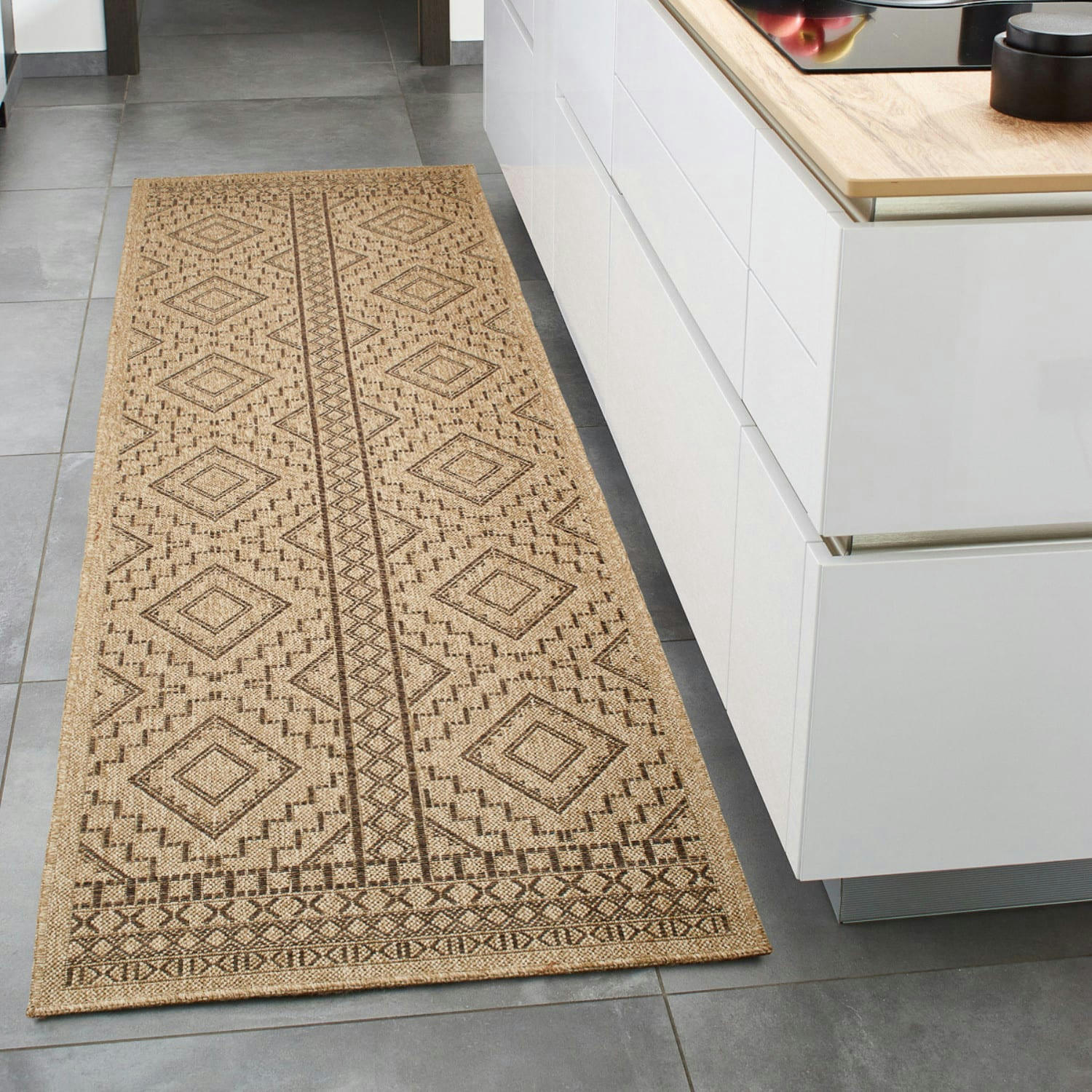 CASSI - Tapis intérieur et extérieur naturel 60x180cm