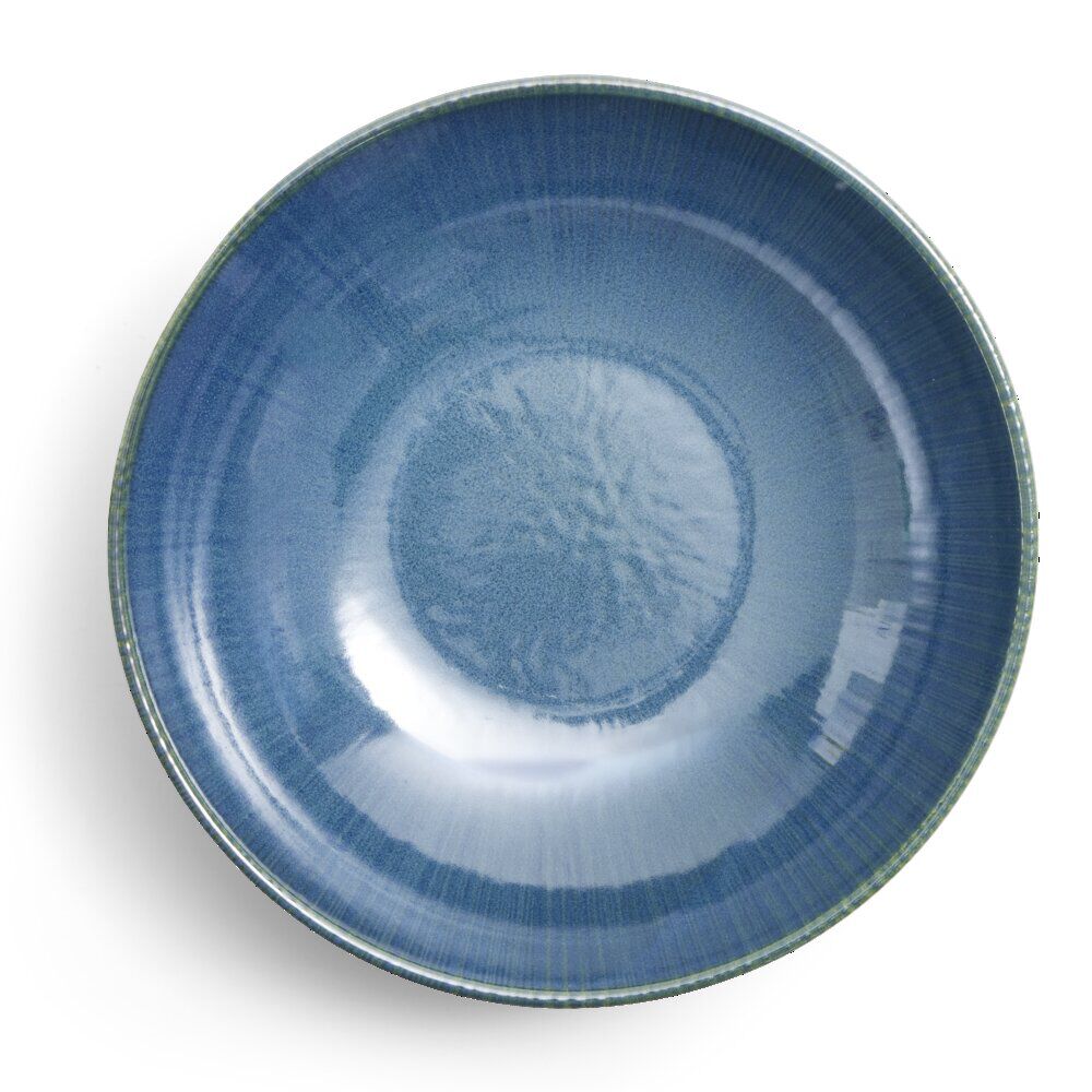 Assiette creuse Amaury faïence bleue Ø21cm