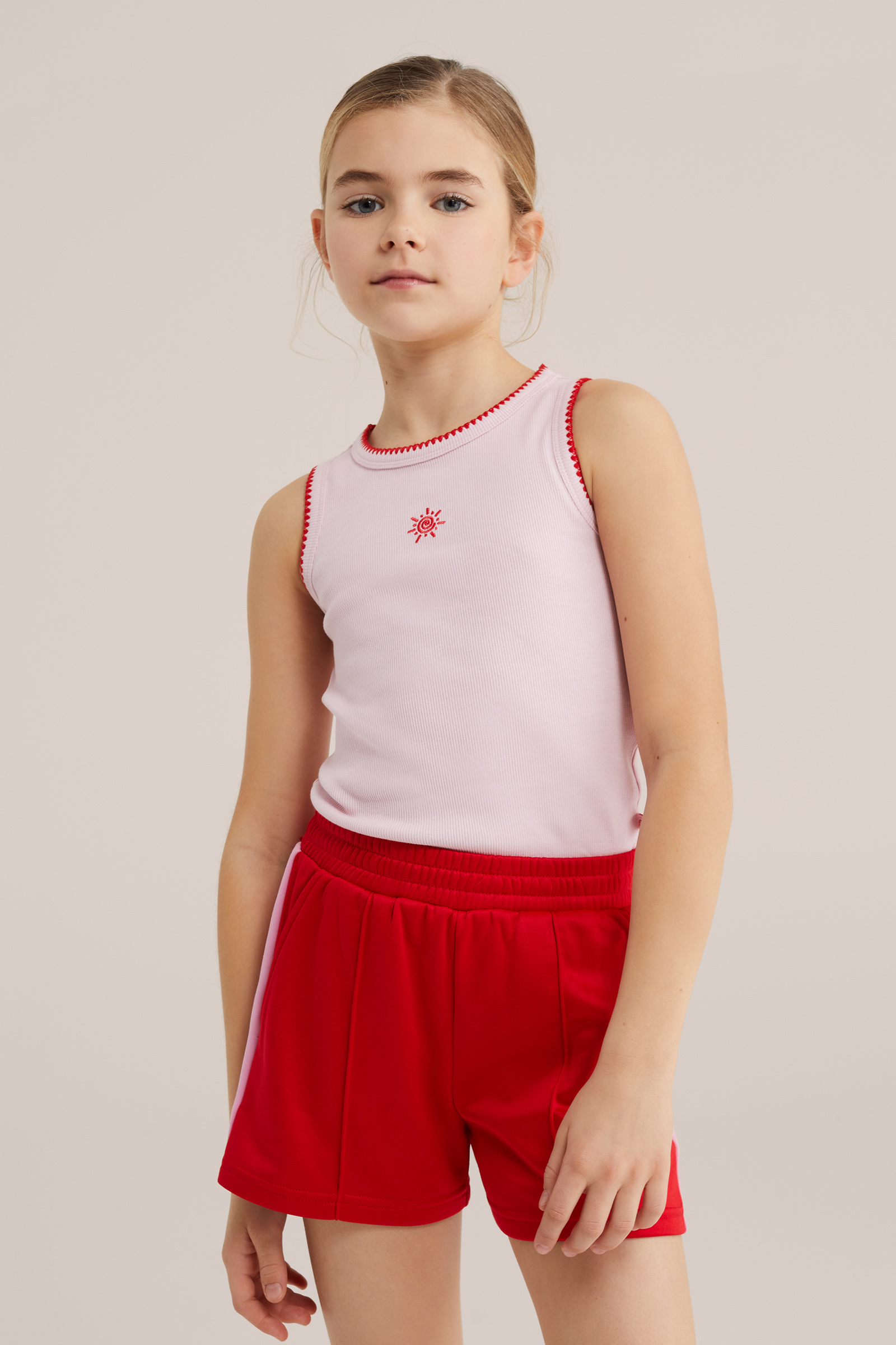 Meisjes singlet met embroidery
