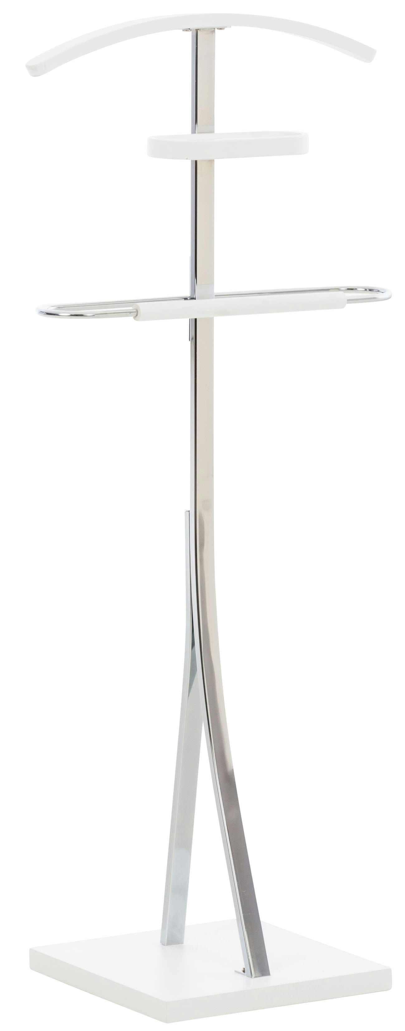 NAVAN - Valet de chambre avec cintre en métal Blanc