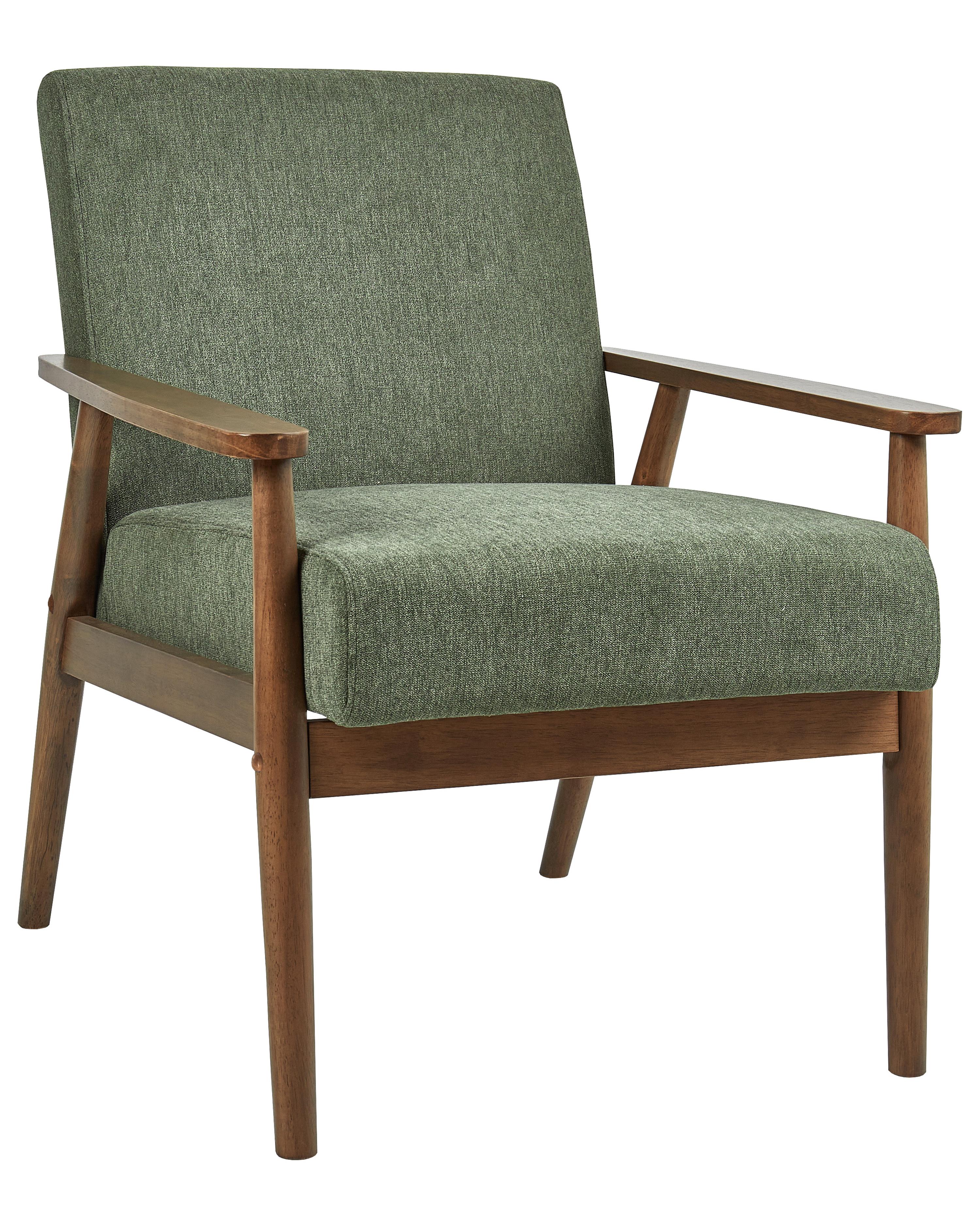 Armchair ESRUM Fabric Dark Brown/ Green