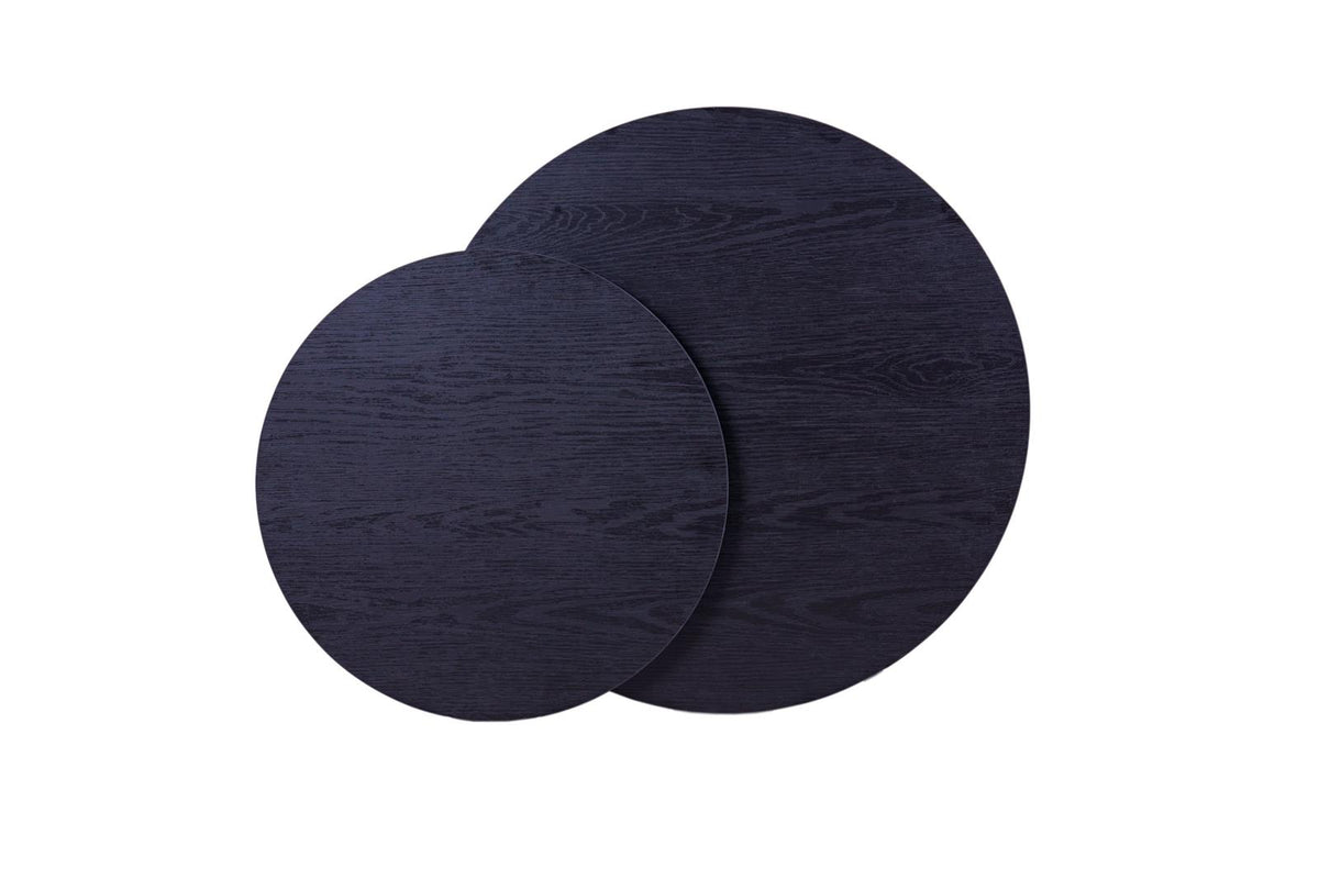 MaximaVida ronde set tafelbladen Chicago zwart - 58 cm en 45 cm