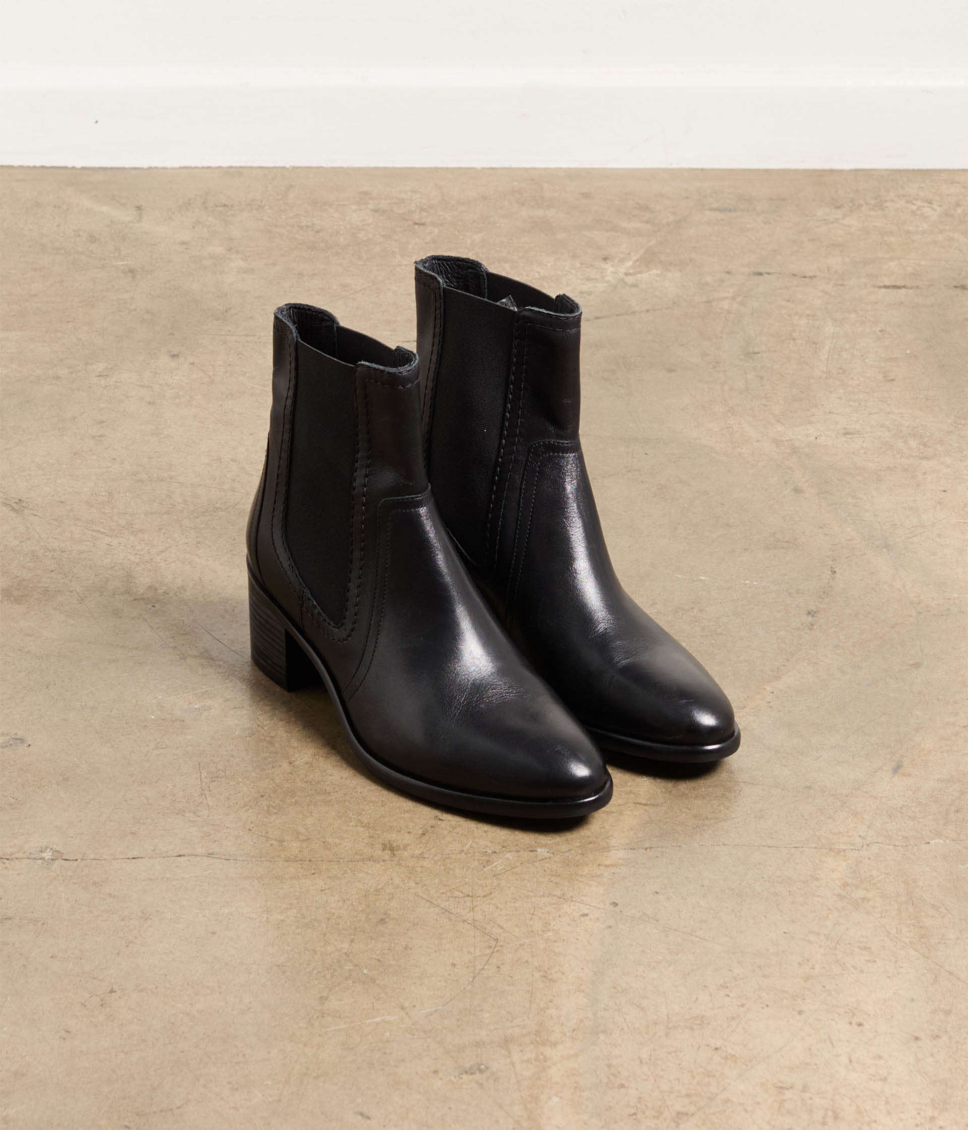 Boots en cuir noir Stark