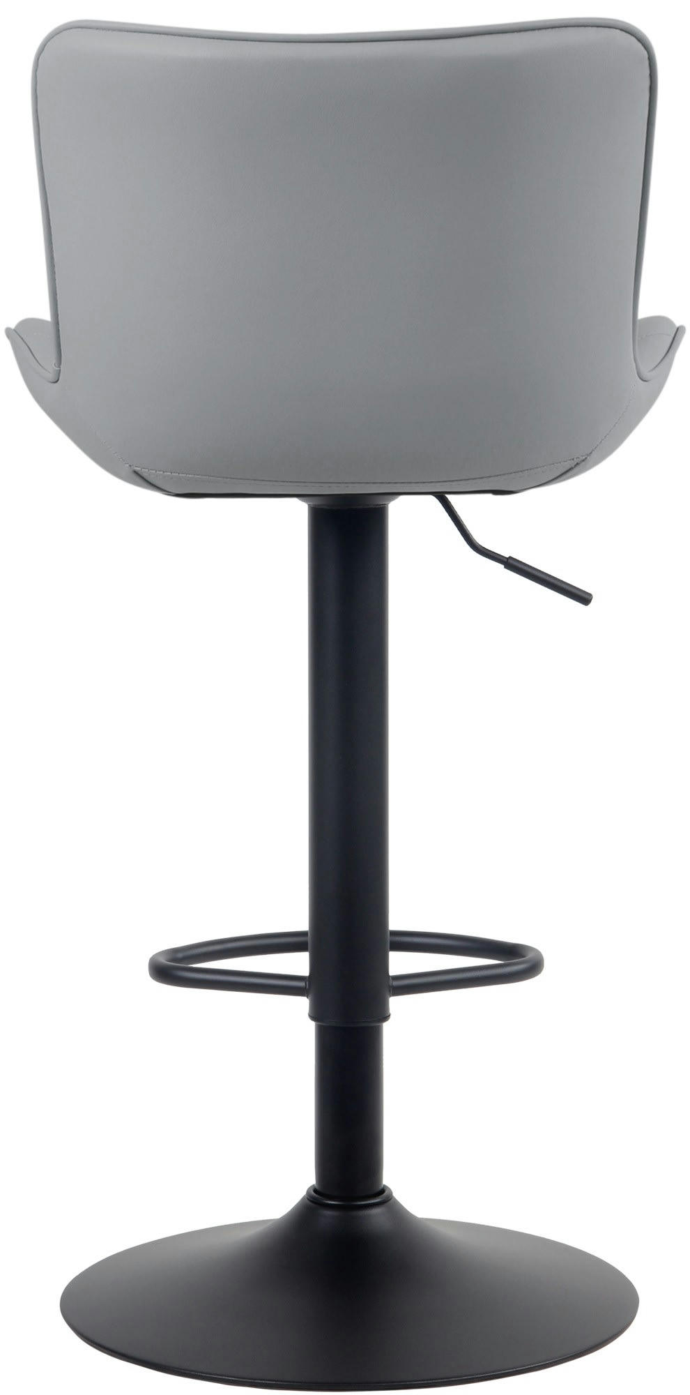 LINUS - Lot de 2 tabourets de bar ajustables en similicuir Gris