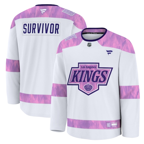 Los Angeles Kings  Hockey Fights Cancer Practice Jersey - White