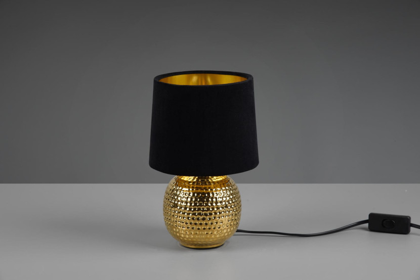 Lampa stołowazłoto-czarno-złota SOPHIA 1xE14x40W wys:26cm RL