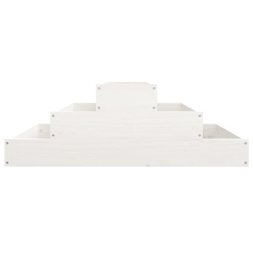 NNEVL Planter White 80x80x27 cm Solid Wood Pine