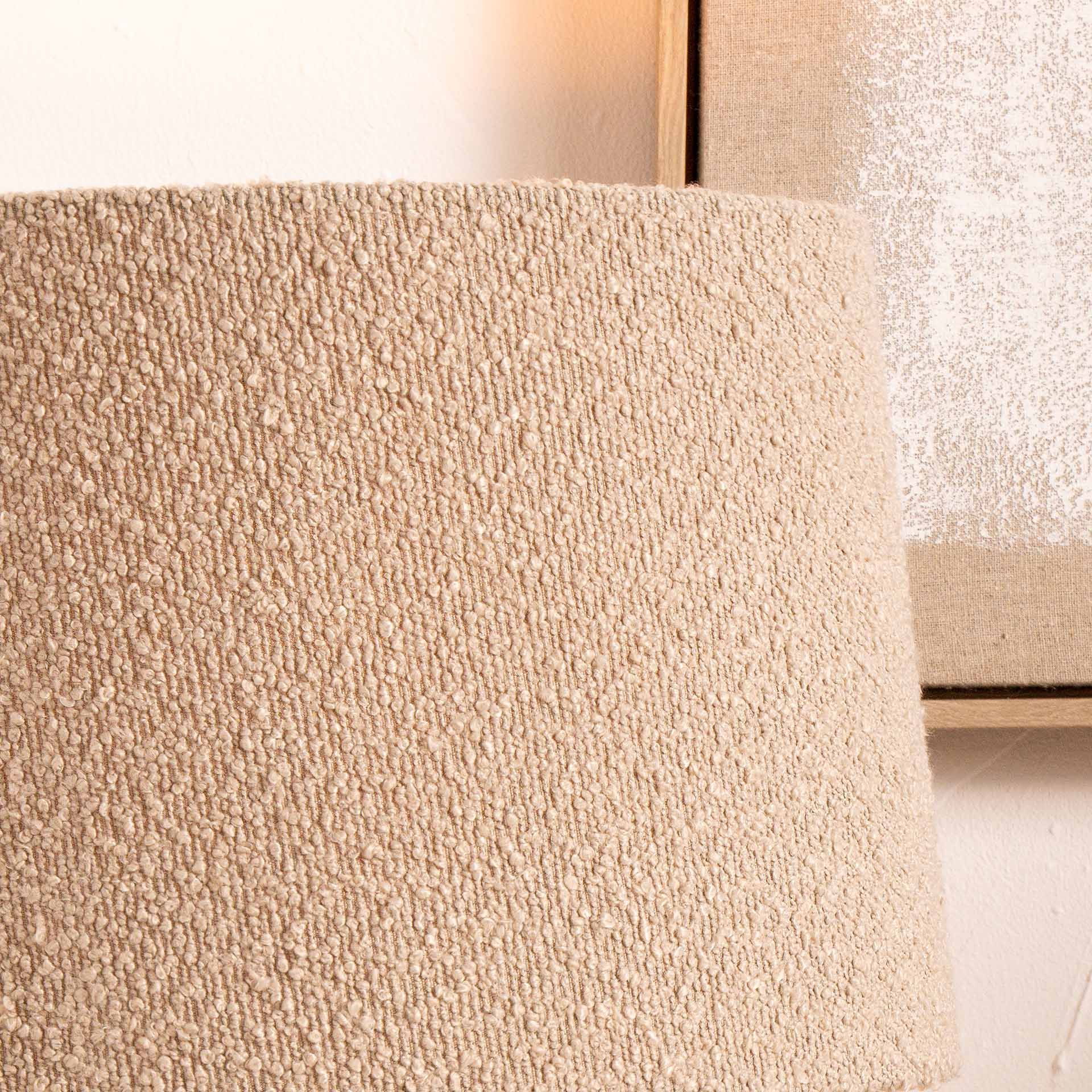 Ruma Taupe Boucle Tapered Shade for Table Lamps