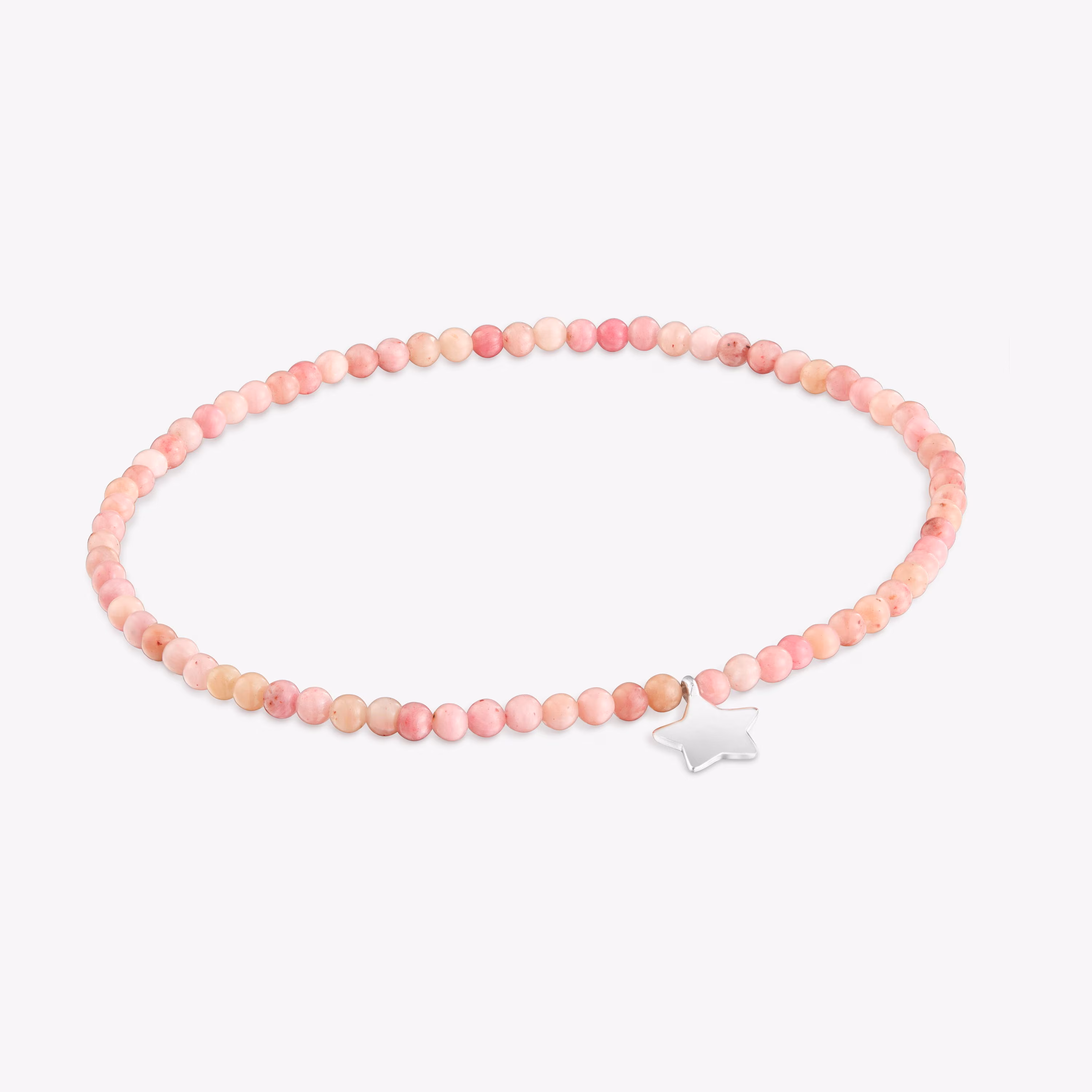 Pulsera elástica con rodonita y estrella de plata TOUS Motivos