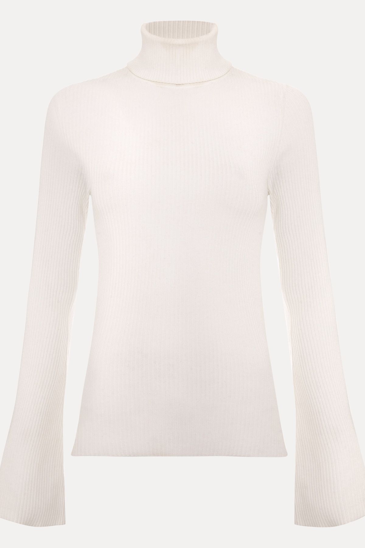 Phase Eight Fran Fluted Sleeve Ribbed Roll Neck